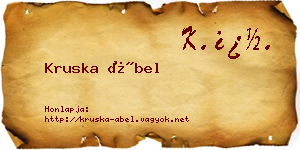 Kruska Ábel névjegykártya