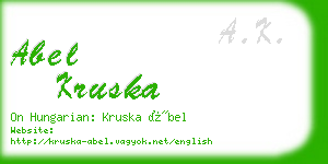 abel kruska business card